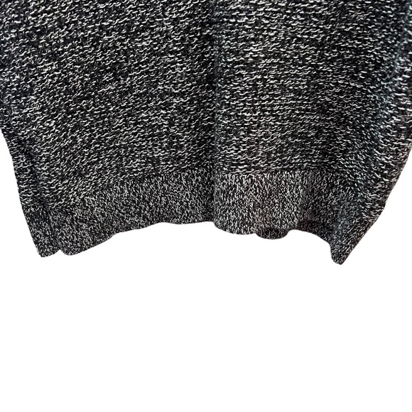 LOFT Marled Black and White Knit Sweater with Button Cuff Size Small 100% Cotton - Picture 6 of 9